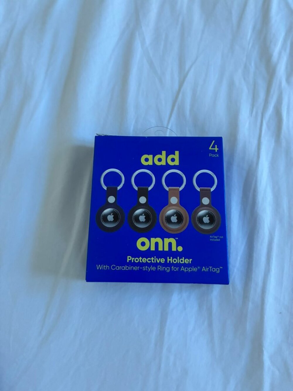 ONN Protective Holder Carabiner for Apple Air Tag 4 Pack - NEW